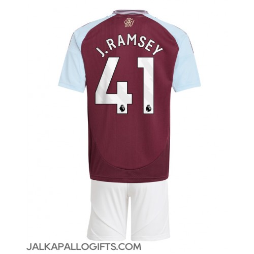 Aston Villa Jacob Ramsey #41 Koti Peliasu Lasten 2024-25 Lyhythihainen (+ Lyhyet housut)